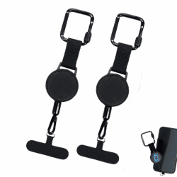 Handysicherung Outdoor Ausziehbar, 2Stück Handy Diebstahlschutz Band, Einziehbare Handykette, Handyschlaufe Handgelenk, Anti Verlust Telefonband, Schlüsselanhänger, Für Outdoor Wandern, Radfahren Angebot bei HelloDeals