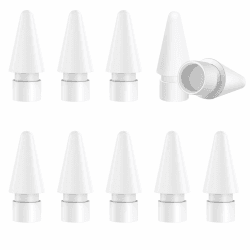 10 Stücke Spitzen Ersatz für Apple Pencil 2. / 1. Generation, Apple Pencil Pro/USB C, Hochempfindliche Ersatzspitzen für Apple Pencil, Hochsensibel Präziser POM Ersatzspitzen Angebot bei HelloDeals