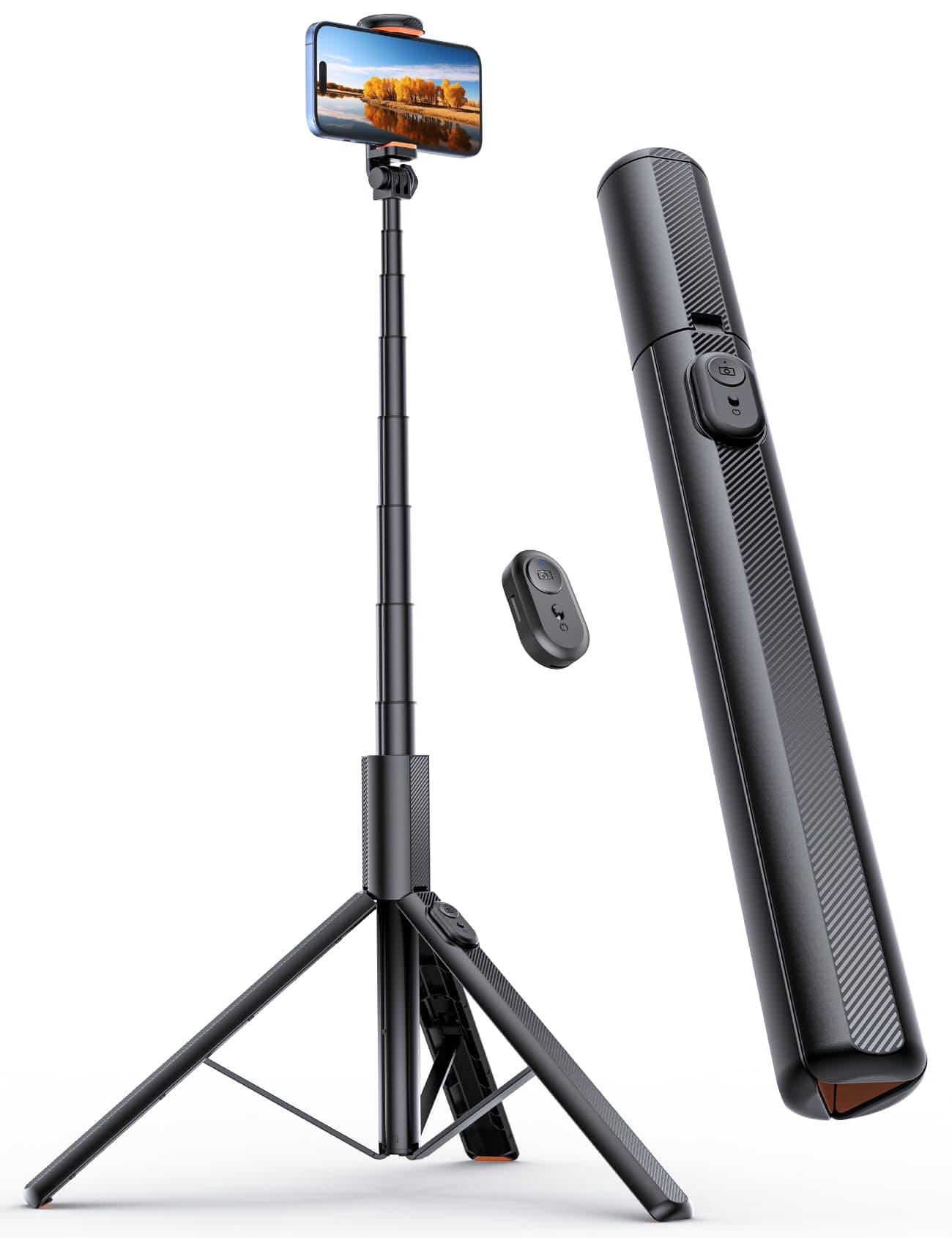 180cm Handy Stativ Selfie Stick, All-in-1 Handystativhalter Kamera Stativ für Smartphone mit Fernauslöser Kompatibel mit Phone Kamera Gopro Angebot bei HelloDeals