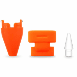sciuU Ersatz-Set von Spitzen + Kappe Kompatibel mit Logitech Crayon Digitaler Zeichenstift - Bleistiftspitze + Schutzkappe + Spitzenabdeckung, Orange Angebot bei HelloDeals