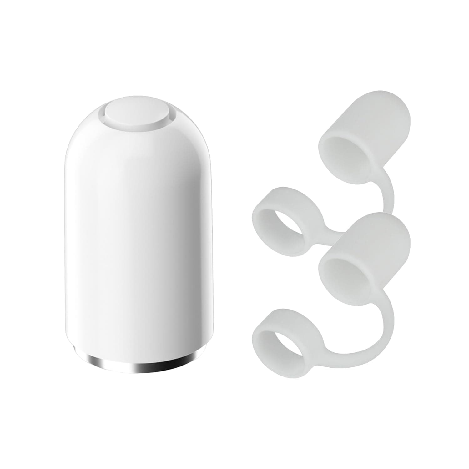 Pencil Kappe, Pencil Kappenhalter, iPencil Magnetische Ersatzkappe und Halter, Magnetische Ersatzkappe und Halter (1 Stück Kappe & 2 Stück Kappenhalter, Weiß) Angebot bei HelloDeals