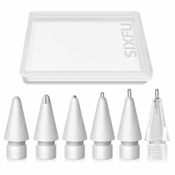 6 Stück Spitzen für Apple Pencil Spitze, Hochempfindliche Pencil Tips Verschleißfest Metall Spitzen Set Kompatibel mit Apple Pencil Pro/ 2. Generation/ 1. Gen/USB C Weiß 6 Pack Angebot bei HelloDeals