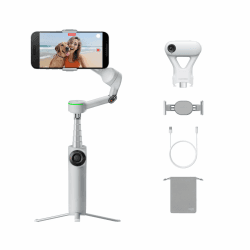 Insta360 Flow 2 Pro KI-Tracker-Bundle Grau – Erster KI-Smartphone-Gimbal mit Apple DockKit, smartes 360°-Schwenk-Tracking, frei neigbar, Stativ/Selfie-Stick integr., mobiler Vlog-/Reise-Stabilisator Angebot bei HelloDeals