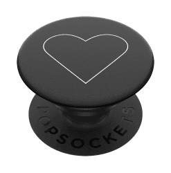 PopSockets 800667 PopGrip - Ausziehbarer Sockel und Griff für Smartphones und Tablets mit einem Austauschbarem Top - White Heart Black Adhesive Weiß, Schwarz Angebot bei HelloDeals
