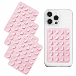4 Stück Silikon-Handyhüllen mit Saugnapf,saugnapf handy,freihändiges Fidget-Spielzeug, Spiegel, Dusch-Handyhalterung, Tiktok-Videos und Selfies (Hellrosa) Angebot bei HelloDeals