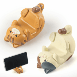 2Pcs Telefonhalter Cat, Harz Katze Telefonhalter, Cartoon Katze Handyhalterung, Funny Cat Holder Katze Handyhalterung Tisch, Katze Universal Handyhalter, Smartphone StäNder Funny Cat Handyhalterung Angebot bei HelloDeals