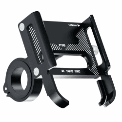 DN DENNOV Handyhalterung Aluminium,360°Drehbar Universal Fahrrad handyhalterung Roller Motorrad Scooter Smartphone Halterung Fahrrad fahrradhandyhalter, Familie P30/Schwarz Angebot bei HelloDeals