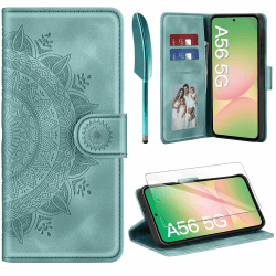 ivencase Lederhülle für Samsung Galaxy A56 5G Hülle und Schutzfolie, Premium Klappbar Handyhülle Flip Wallet, [Kartenfach] [PU Leder] [Ständer] Schutzhülle Kompatibel mit Samsung A56 5G, Grün Samsung Galaxy A56 5G Grün Angebot bei HelloDeals