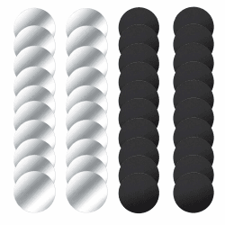 40 Stück Metallplättchen Selbstklebend Set, 40mm Metallplatte für Magnete Dünn Metallscheiben, Schwarz + Silber Metall Platte Kompatibel mit Magnet kfz Handyhalter Angebot bei HelloDeals