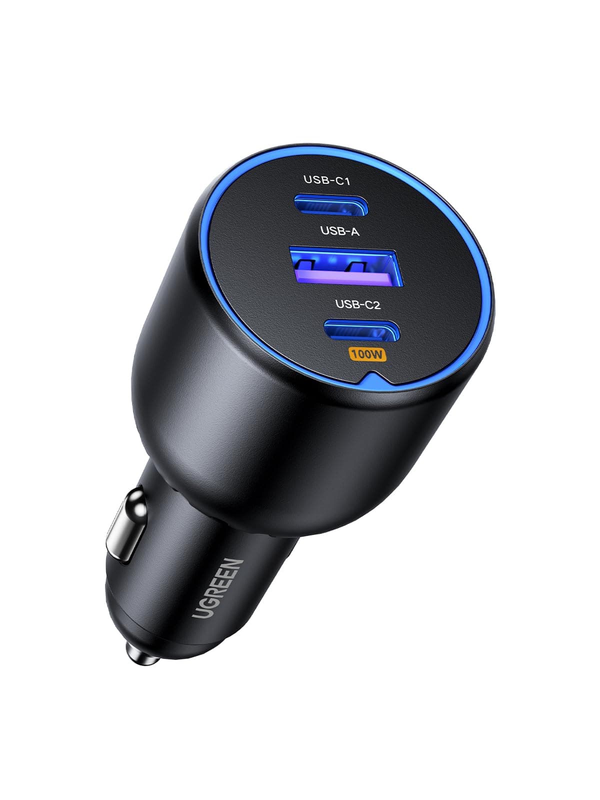 UGREEN 130W Zigarettenanzünder Schnellladen USB C 100W & 30W PD/QC Auto Ladegerät 3-Port 12V-24V KfZ Zubehör für MacBook Pro, iPhone 17/17Pro/17Pro Max/17 Air/16-12, iPad, Galaxy S25/S24 Angebot bei HelloDeals