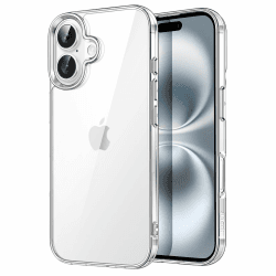 JETech Hülle für iPhone 16 6,1 Zoll, Nicht Vergilbende Stoßfest Stoßfänger Handyhülle, Anti-Kratzer Transparent Rückseite (Durchsichtig) Angebot bei HelloDeals