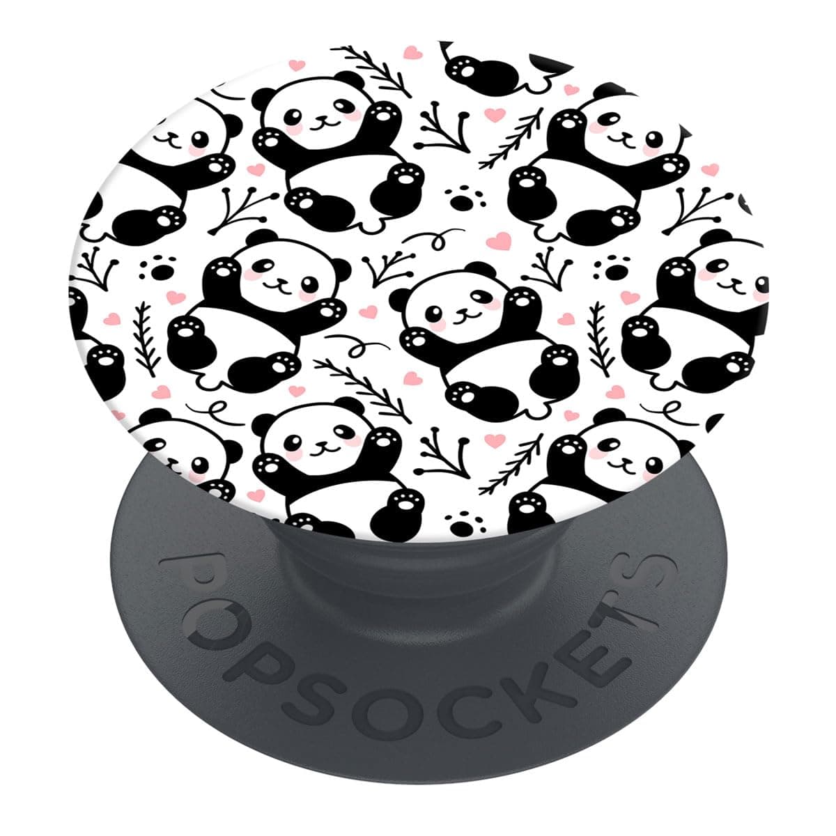 PopSockets | PopGrip | Ausziehbarer Halterung und Griff für Smartphones und Tablets | Fingerhalter Basic Panda Boom Angebot bei HelloDeals