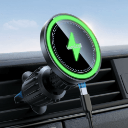 Lamicall 15W für MagSafe Autohalterung mit Ladefunktion - [TOP Schnelles Laden] Handyhalterung Auto für MagSafe Ladegerät Auto Lüftung, Wireless KFZ Handyhalter Magnet für iPhone 17/16/15/14/13/12 Schwarz Angebot bei HelloDeals