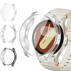 Hülle für Samsung Galaxy Watch 7 Schutzhülle 40mm, 3 Stück Weiche TPU Case Ersatzabdeckung für Samsung Galaxy Watch 7 Hülle 40mm Damen Herren, Galaxys Watchs 7 Zubehör,Smartwatch 7 Schutzhülle Schutz Galaxy Watch 7 40mm 02-Schwarz/Transparent/Silber Angebot bei HelloDeals