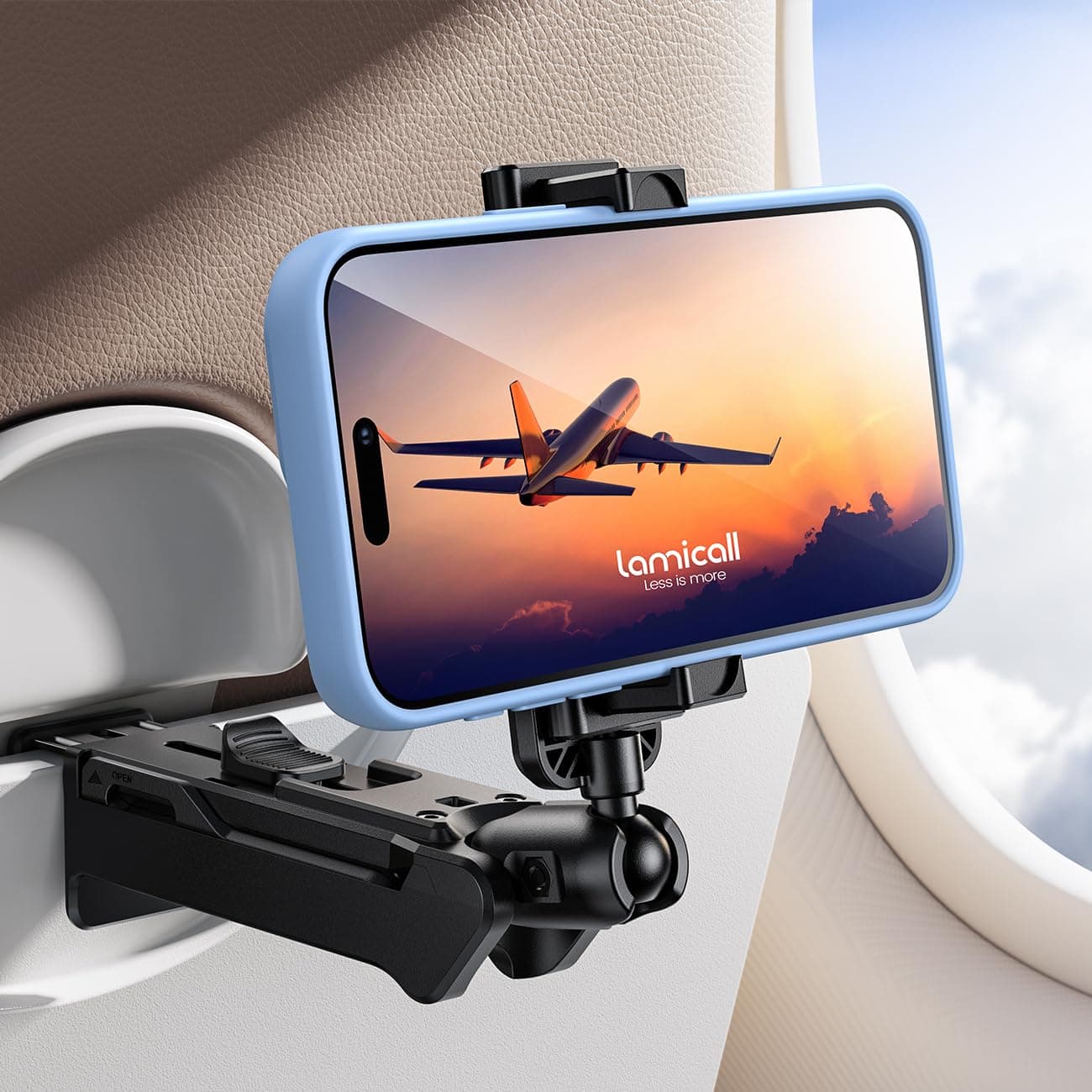 Lamicall 3-IN-1 Handyhalterung Flugzeug Gadgets Reise - [Super Stabil] Verstellbarer Handy Ständer mit Leise 360° Drehung, Tragbarer Handyhalter für iPhone 17/16/15/14, Samusung, Travel Essentials Schwarz Angebot bei HelloDeals
