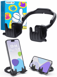 Geschenke für Frauen Männer Mädchen und Jungen Handyhalter: Weihnachten Geschenk Rock-Geste Handyhalterung für Tisch Nikolaus handy halterung tisch Kleine Gadgets zu Weihnachten Geburtstag Schwarz Schwarz 1 Angebot bei HelloDeals