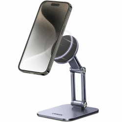 UGREEN Magnetischer Handy Ständer Magsafe Handyhalter Tisch Faltbarer iPhone Ständer mit Metallringe kompatibel mit iPhone 17 16 15 14 13 12 Pro Max und Magsafe Hülle, Galaxy S23 Ultra S23+ (Grau) Angebot bei HelloDeals