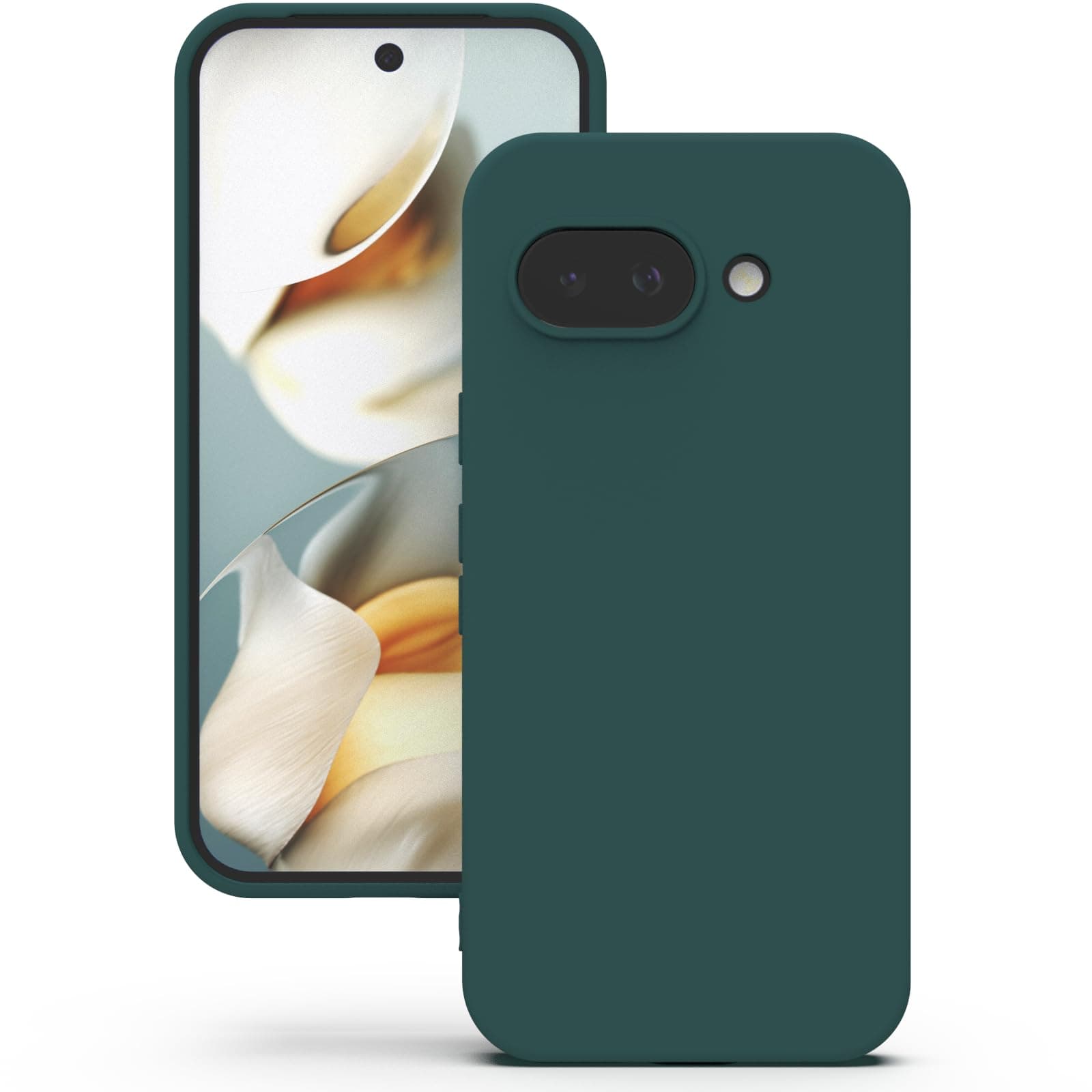 YATWIN für Google Pixel 9A Hülle, Premium Silikon Handyhülle mit Kameraschutz, Seidig-Weicher Berühren Ultra Dünne Stoßfeste Kratzfeste Schutzhülle, Grün Pixel 9A Dunkelgrün Angebot bei HelloDeals