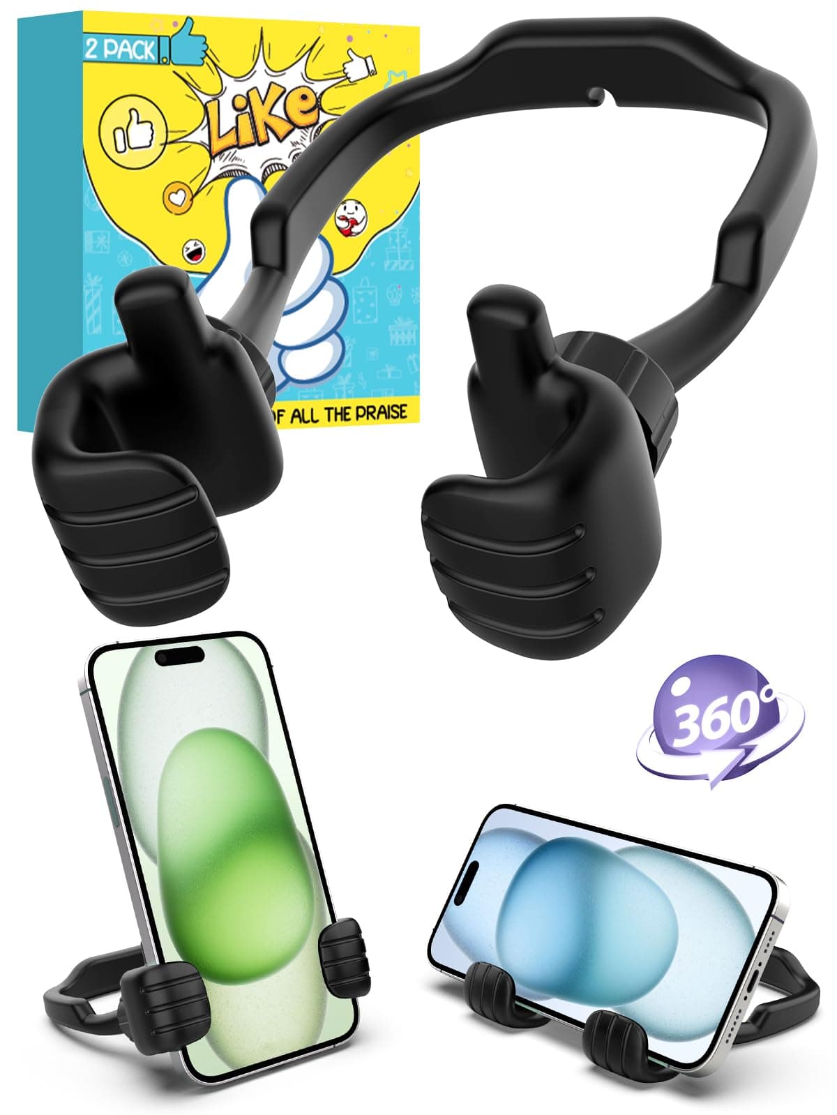 Weihnachten Wichtelgeschenk Nikolaus – Daumen Hoch Handyständer 1 Pack Schwarz, Lustige Handyhalterung Tischhalter für Smartphone, Kleine Geschenkidee Geburtstag für Frauen, Männer, Mädchen, Jungen Schwarz 1 Angebot bei HelloDeals