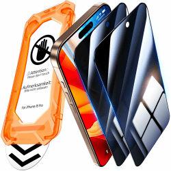 UniqueMe für iPhone 16 Pro für Panzerglas Sichtschutz - [Full Screen Displayschutz] Schutzfolie Sichtschutz für iPhone 16 Pro Schutzglas,Auto Installation,2 Stück Sichtschutz iPhone 16 Pro Angebot bei HelloDeals