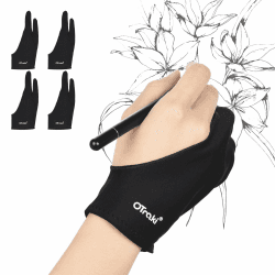 OTraki Artist Glove Elastisch Antifouling Handschuh Zeichnen Künstler Handschuh für Grafiktablett Graphics Tablet Pen-Monitor Drawing Tablet Light Box Verfolgenbrett 8.2x20cm Schwarz Angebot bei HelloDeals
