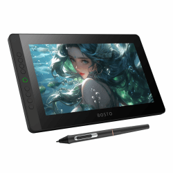 Bisofice Grafiktablett mit Bildschirm, 13,3 Zoll (33,8 cm), 127 % sRGB, Eingabestift ohne Akku, kompatibel mit Windows und Mac, ideal zum Zeichnen, Entwerfen und Lernen Angebot bei HelloDeals