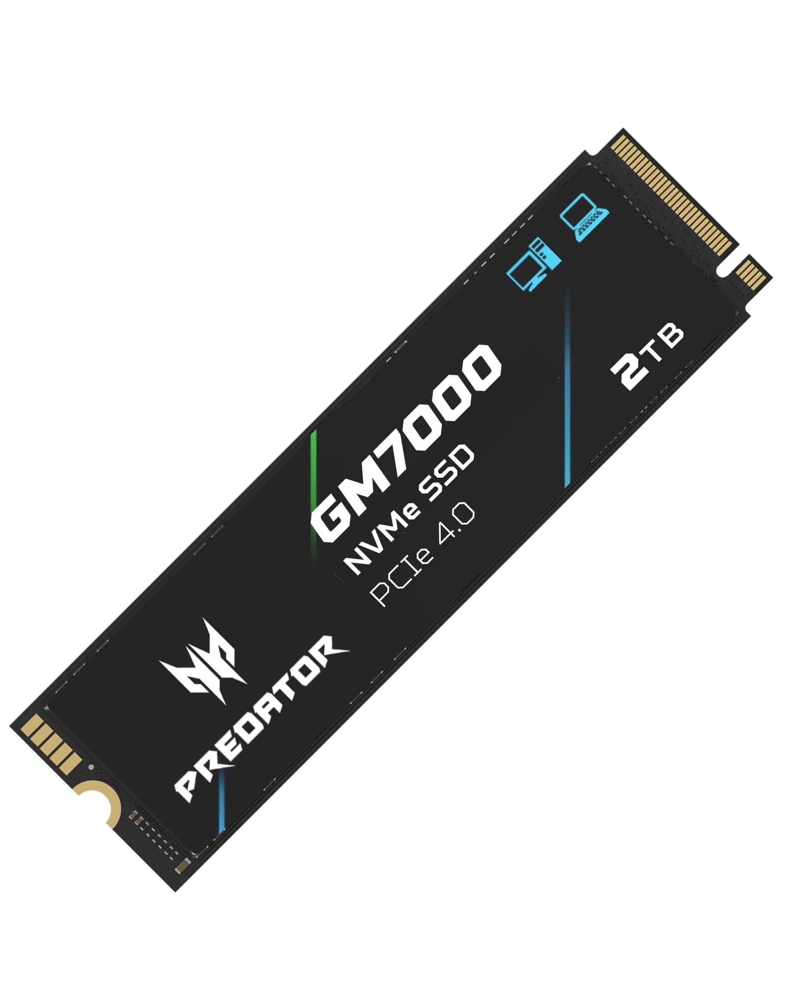 acer Predator GM7000 Gaming SSD 2TB - bis zu 7400 MB/s Lesen - M.2 2280 NVMe PCIe Gen4 mit DRAM Cache, Internes Solid State Laufwerk für Laptop & Desktop PC - PS5 Kompatibel 2TB GM7000 Angebot bei HelloDeals