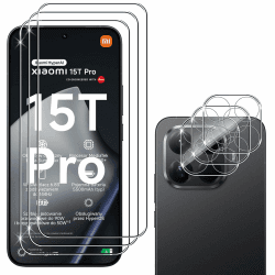 Schutzfolie für Xiaomi Mi 15T/15T Pro für Panzerglas, 3 Stück Panzer Schutz Glas & 3 Stück Kameraschutz, Anti-Kratzen Folie 9H Härte HD Folie 15t pro 15t pro Angebot bei HelloDeals