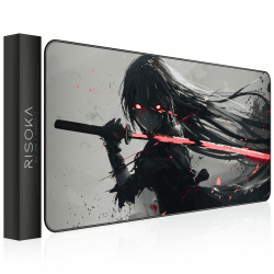 XXL Gaming Mauspad 900x400 - Vernähte Kanten & wasserabweisend - Anime Mousepad für Gamer & Büro - großes Maus Pad & Schreibtischunterlage - Mouse Mat Setup & PC Night Katana Angebot bei HelloDeals