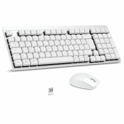 LeadsaiL FA98 Mechanische Tastatur und Maus set Kabellos, QWERTZ Layout Funktastatur mit Maus, Low-Profile Rotem Schalter, 98 Tasten Kompakte Keyboard,1600 DPI Mouse für Windows MacOS PC Laptop-Silber Angebot bei HelloDeals