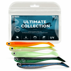 Fishing Gummifische Zander Set 10 cm 5 Stück Farben Gummiköder Zander-Angeln-Softbait Angelköder,Gummi Fische Gummifisch Set Zander-Gummifisch Zander Köder Gummifisch01 Angebot bei HelloDeals