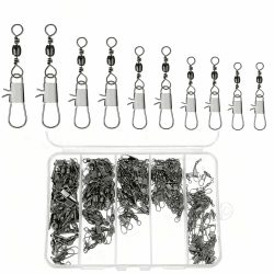 150 Stück Angel Wirbel Set, Angeln Kugellager Wirbel, Angeln Barrel Wirbel mit Kugellagerwirbel fur Salzwasser Wirbel, Angelzubehör Wirbel 5 Größe 7# 8# 10# 12# 14# Angebot bei HelloDeals