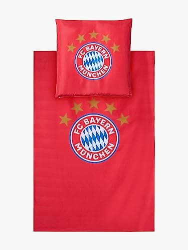 FC Bayern München Bettwäsche I Logo I Rot I Microfaser I 135 x 200 cm Angebot bei HelloDeals