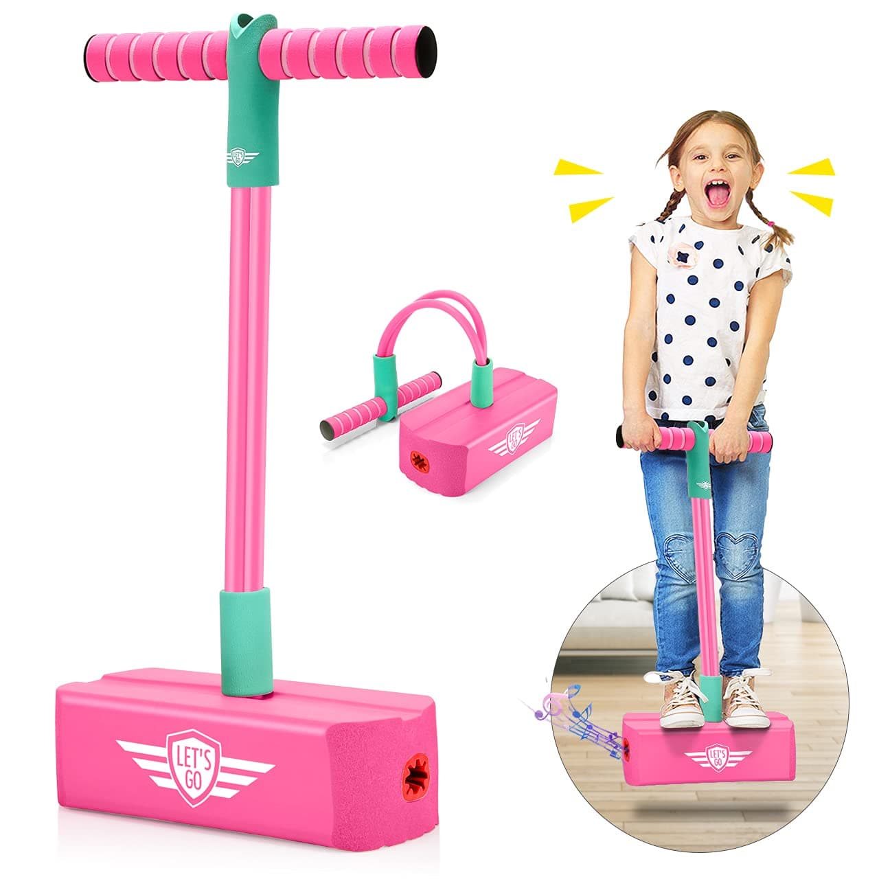 Spielzeug für Draußen,Pogo Jumper Spiele ab 3 4 5 6 7 8Jahre Spielzeug ab 3-8 Jahre Mädchen Spielzeug 8-12 Jahre Lustige Spiele Kinder Geschenke für Mädchen 3-12 Jahre Geburtstagsgeschenk Rosenrot Angebot bei HelloDeals