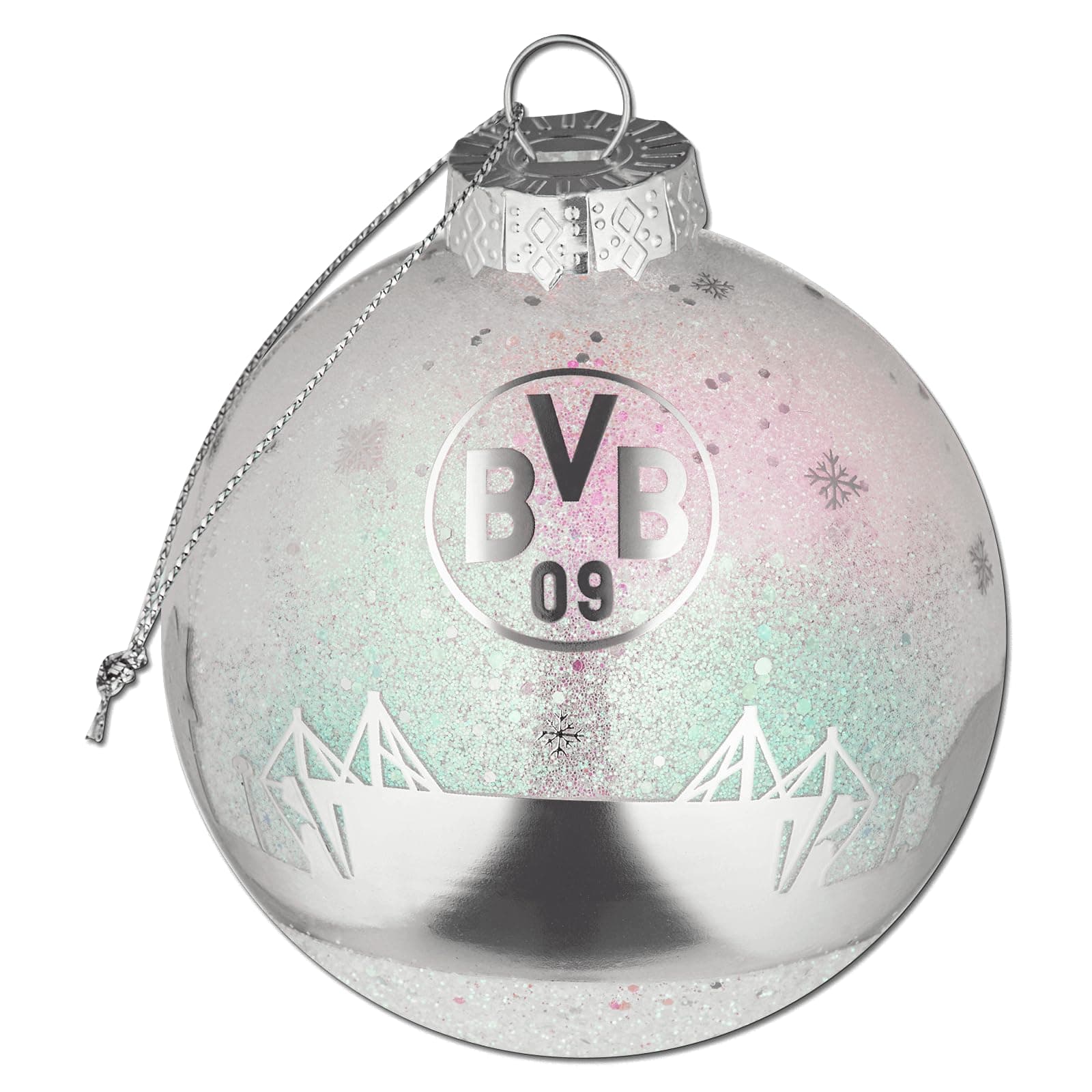 Borussia Dortmund Unisex – Erwachsene BVB Skyline Christbaumkugel, Silber, One Size Angebot bei HelloDeals