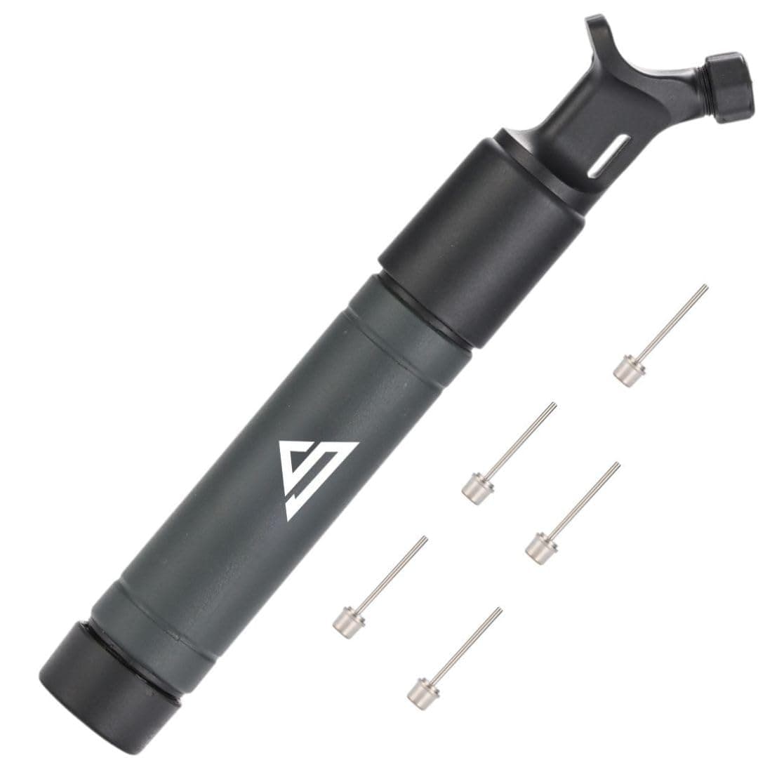 Dual-Action Ballpumpe mit 5 Ersatznadeln: Luftpumpe für Ihren Fußball, Rugby Ball, Volleyball, Basketball, Handball und Andere Aufblasbare Bälle, Schwarz Angebot bei HelloDeals