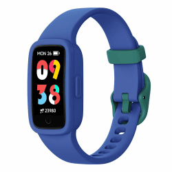 BIGGERFIVE Vigor 3 Kinder Fitness Armband Uhr mit AMOLED Display ohne App & ohne Smartphone, 3ATM wasserdicht, Pulsuhr, Schlaftracker Fitnessuhr, Sportuhr Schrittzähler für Kinder 5-12 Jahre, Blau Angebot bei HelloDeals