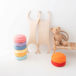 Stapelwelt personalisierbare Abenteuerbrücke für Stapelstein®, Stapelsteine® Zubehör, Brett, Balancierbrett, Geschicklichkeit Training für Kinder für Sport und Freizeit ohne Name 2er Set schmal&breit Angebot bei HelloDeals