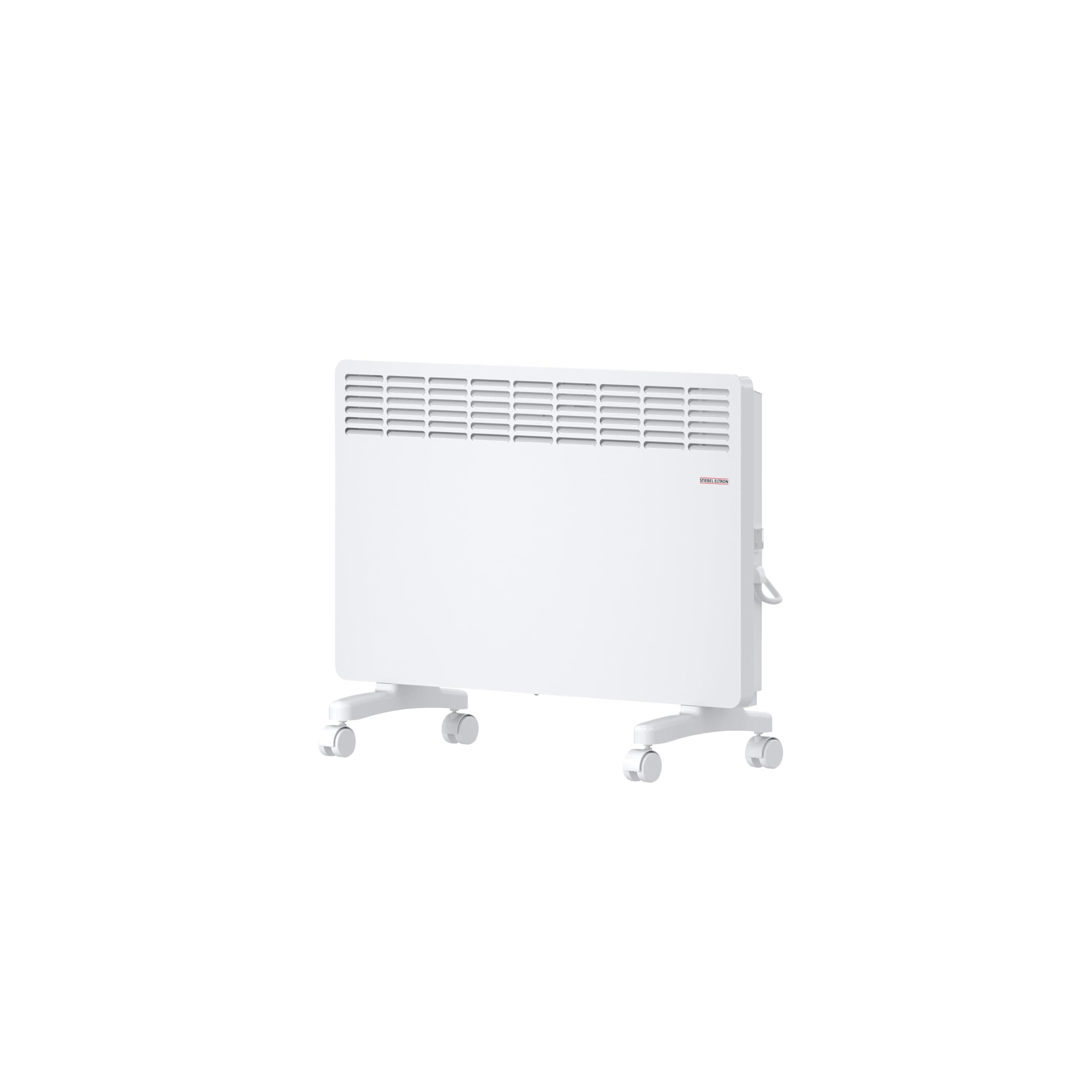 STIEBEL ELTRON Elektroheizung Standgerät für ca. 25 m², TÜV geprüft, Konvektor-Heizung mit einfacher Regelung, 2 kW, energiesparend, Rollen, 204450 Aluminiumfront und 120-min.-timer Angebot bei HelloDeals