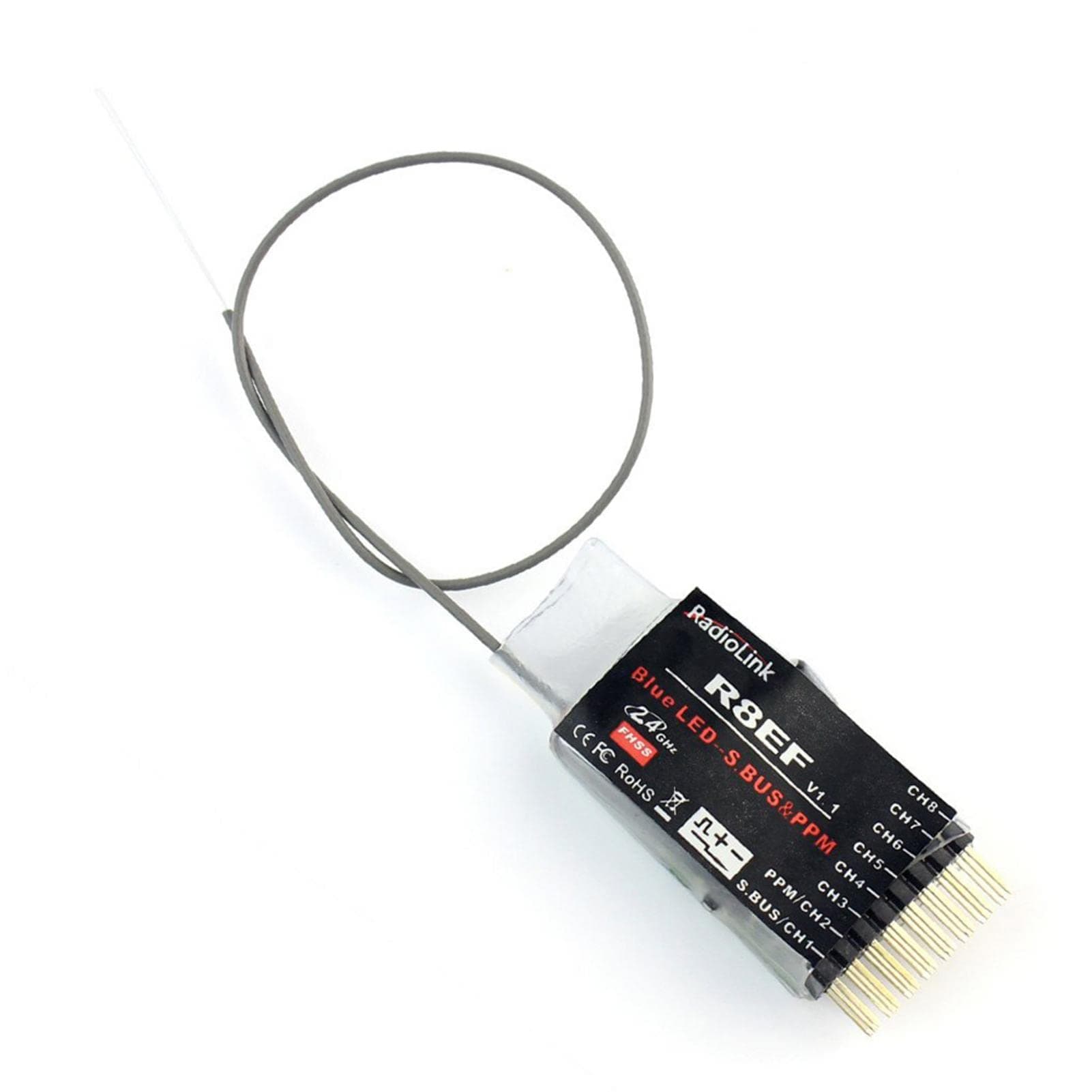 Radiolink Receiver | Radiolink 2,4G 8CH FHSS 8 Kanal R8ef Autoempfänger | 2,4G 8CH FHSS 8 Kanäle Empfänger für T8FB Unterstützung S-BUS PPM PWM, Spektrumempfänger Angebot bei HelloDeals