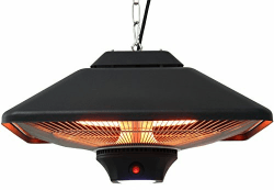 Aktobis Decken-Heizstrahler, Balkonheizer, Zeltheizer WDH-200LS (Schwarz + bis 2.000 Watt + LED Lampe) Angebot bei HelloDeals