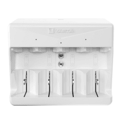 VARTA Akku Ladegerät, Batterieladegerät für wiederaufladbare Batterien, lädt 2 oder 4 AA, AAA, C, D oder 1x 9V gleichzeitig, Universal Charger, mit Sicherheitsabschaltung, unbestückt Angebot bei HelloDeals