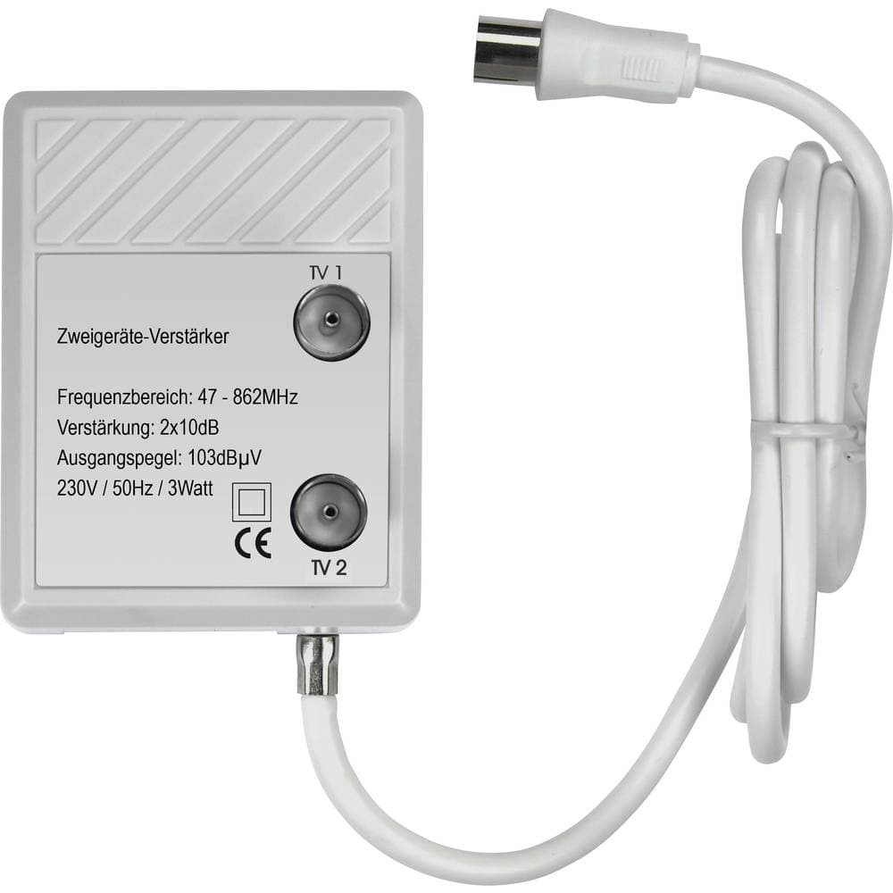 Renkforce Kabel-TV Verstärker 2-Fach 20 dB, RF-4318094, Weiß Angebot bei HelloDeals