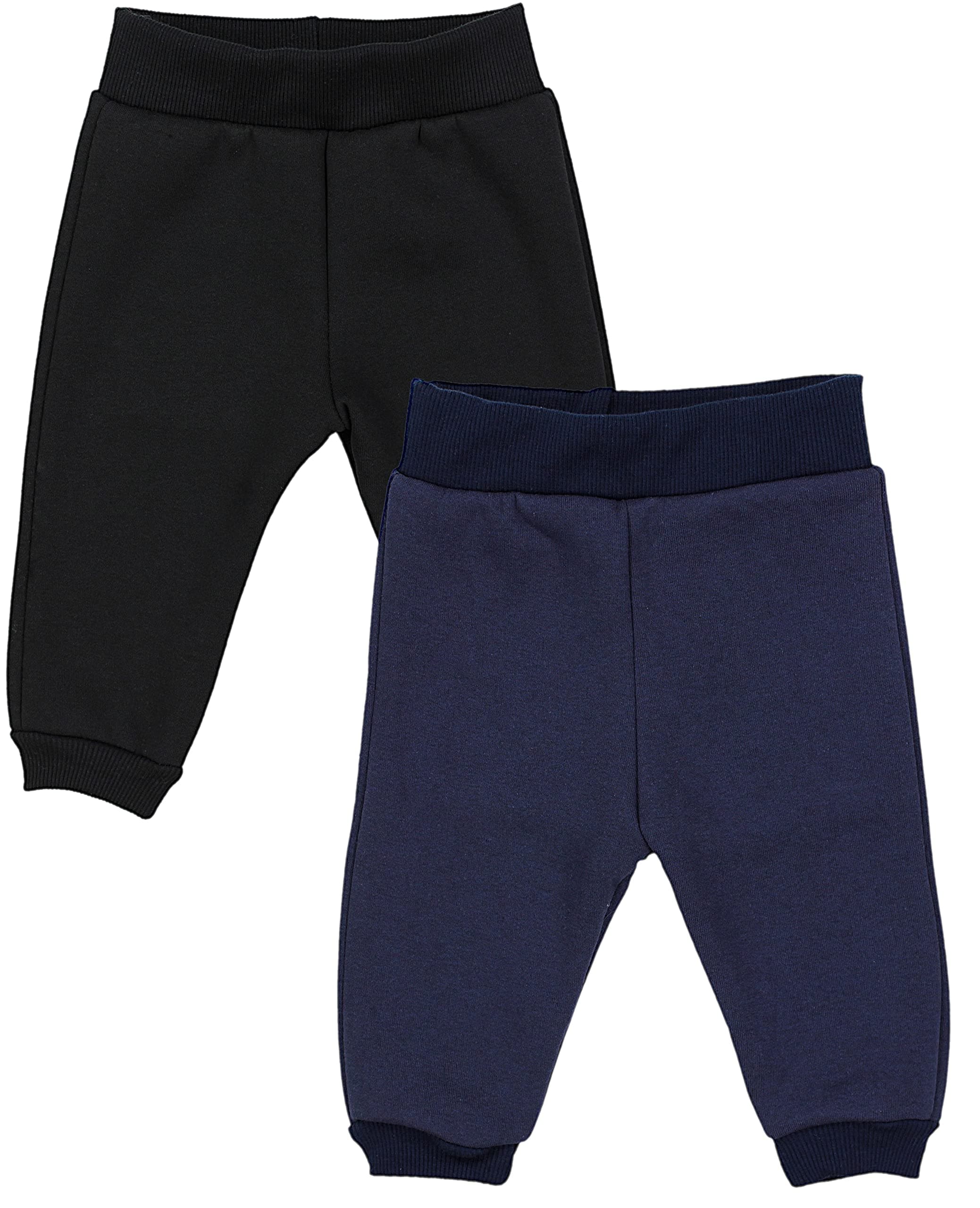 TupTam Pumphose Baby Jungen Winter 2er Pack – Warme Baby Hosen Jungen aus Baumwolle mit Fleece-Innenseite 92 Schwarz / Dunkelblau Angebot bei HelloDeals
