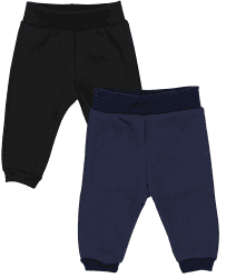 TupTam Pumphose Baby Jungen Winter 2er Pack – Warme Baby Hosen Jungen aus Baumwolle mit Fleece-Innenseite 92 Schwarz / Dunkelblau Angebot bei HelloDeals