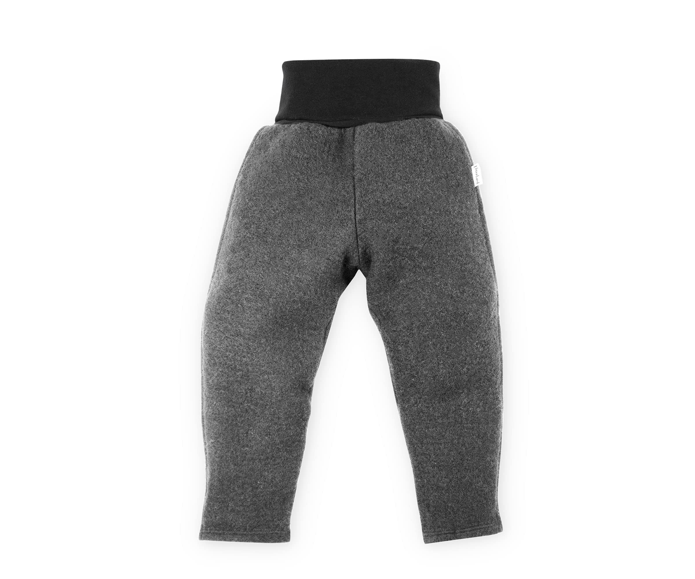Ehrenkind® Walkhose aus Bio-Wolle & Bio-Baumwolle | Standard 100 by Oeko-TEX | Verschiedene Größen & Farben 98-104 Hellgrau Angebot bei HelloDeals