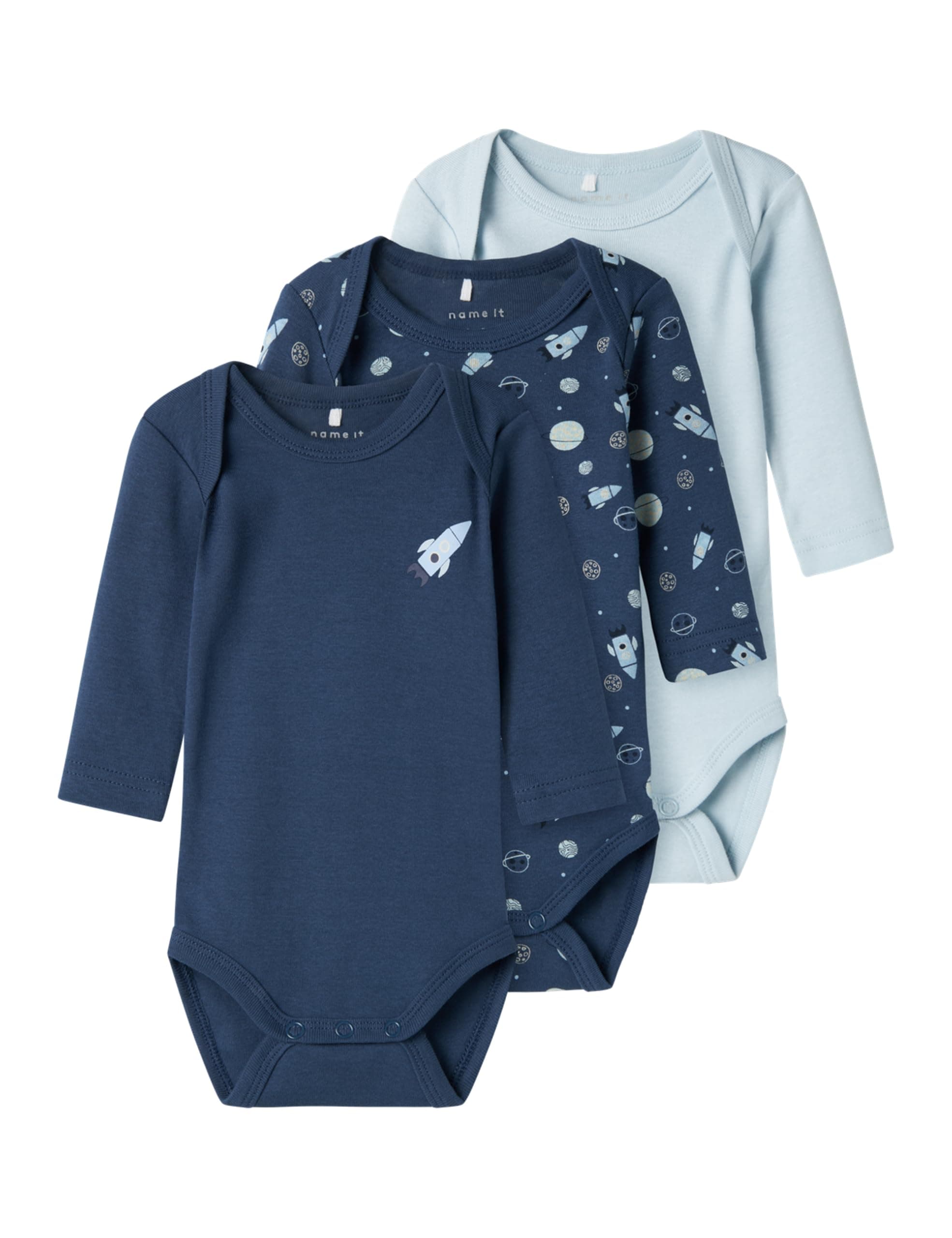 NAME IT boy Strampler 3er-Pack 92 Dark Denim