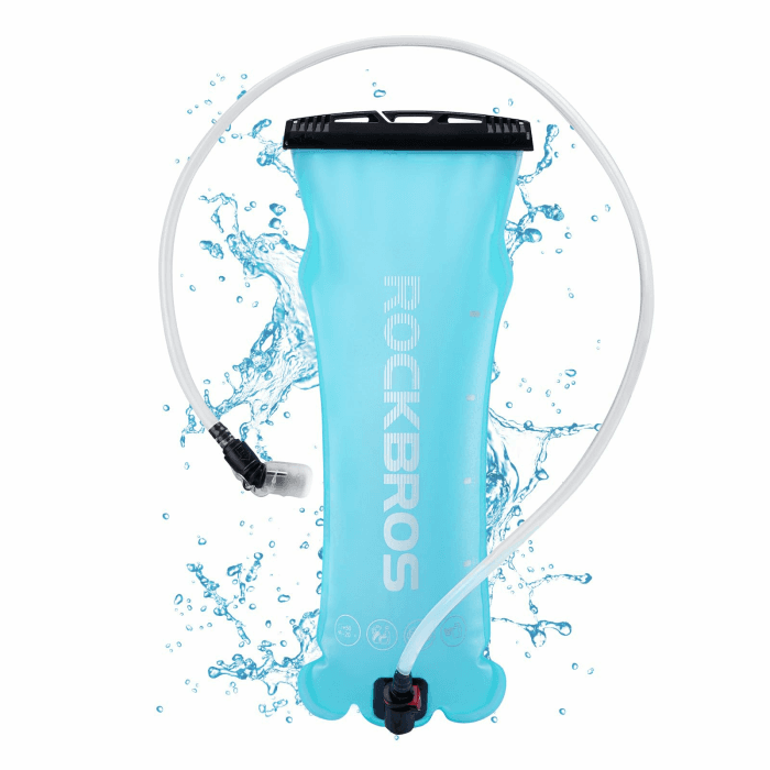ROCKBROS Trinkblase 2L mit Trinkschlauch Leichte TPU Wasserblase für Sport und Outdoor Trinkbeutel BPA frei zum Wandern Laufen Radsport