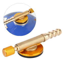 Ventilkappen, Gas-Nachfülladapter, Messing-Sicherheitsherd-Adapter für Outdoor-Campingbrenner, Schaltventil (gelb)