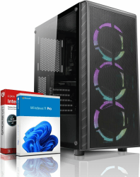 shimobee Allround/Entry Gaming PC - AMD Ryzen 3 3100 (8 Threads, 3.9 GHz) - 16 GB DDR4 RAM - GTX 750 4 GB DDR5-512 GB NVME SSD - Win11 - WLAN - RGB - 3 Jahren Garantie! #6880